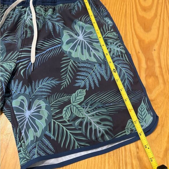 FAIR HARBOR Floral Palm Brown/Green Swim Trunks Board Shorts Men’s SIZE LRG - Picture 5 of 10